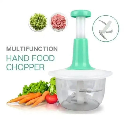 Manual Food Chopper , 1500ML Speedy Chopper with 3 Curved Stainless Steel Blades