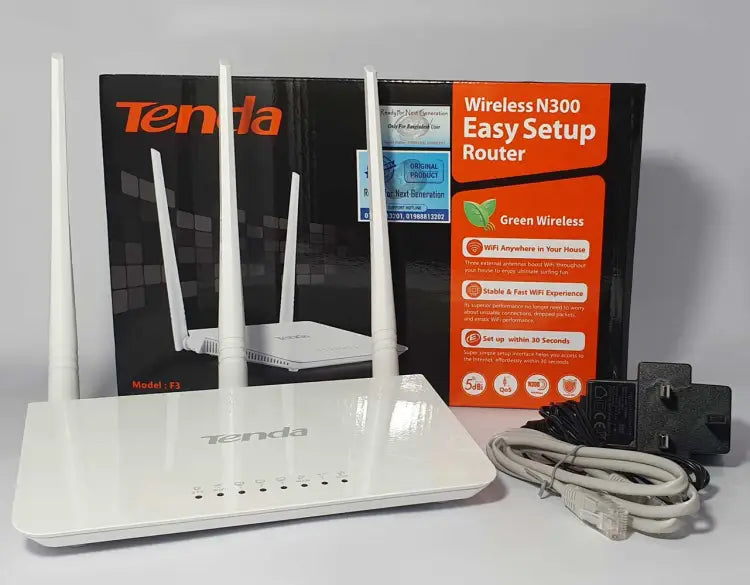 Tenda F3 Wifi Router. (NEW BOX PACK)