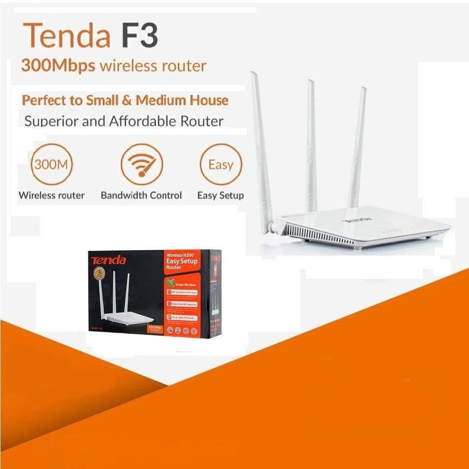 Tenda F3 Wifi Router. (NEW BOX PACK)